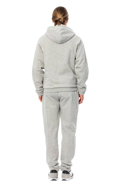 Shop Billionaire Italian Couture Gray Cotton Hooded Men's Sweatsuit
