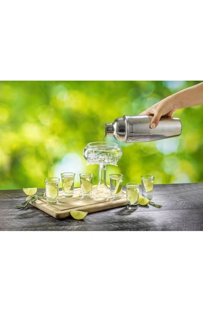 Joyjolt Shot Glass & Shot Dispenser 7-piece Set In Clear
