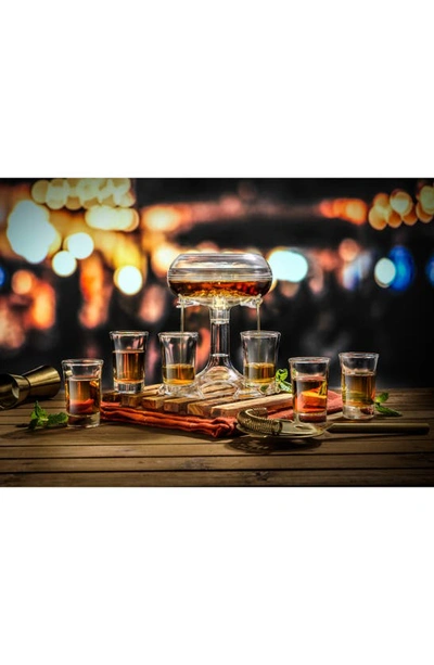Joyjolt Shot Glass & Shot Dispenser 7-piece Set In Clear