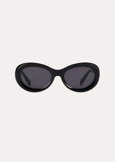 Shop Totême The Ovals Sunglasses Black