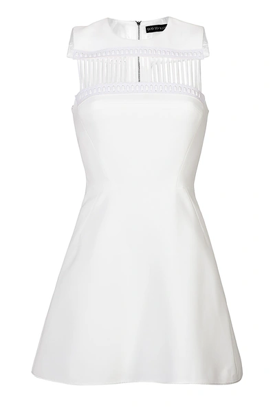 David Koma Cage Dress In White