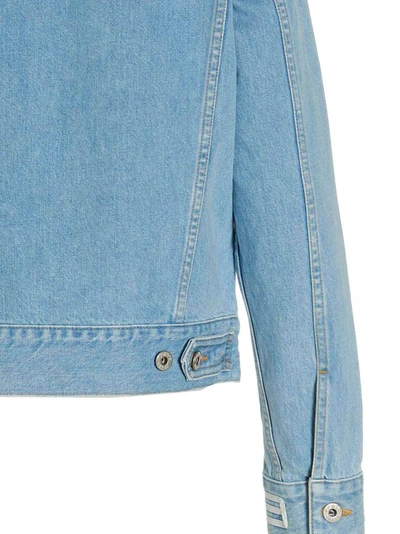 Shop Kenzo 'bleach Denim Sailor' Jacket In Light Blue
