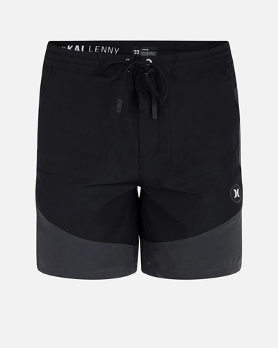 Shop United Legwear Men's Kai Lenny X Phantom Blockade Paddle Series Hybrid 18" Shorts In Black