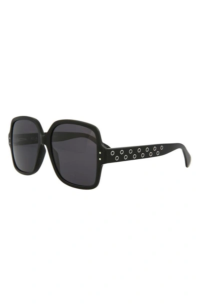 Shop Alaïa 56mm Square Sunglasses In Black Grey