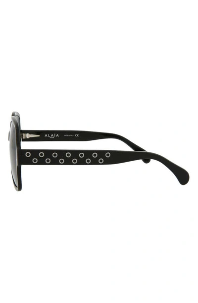 Shop Alaïa 56mm Square Sunglasses In Black Grey