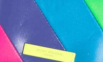 Shop Kurt Geiger Rainbow Mini Leather Purse In Blue Multi
