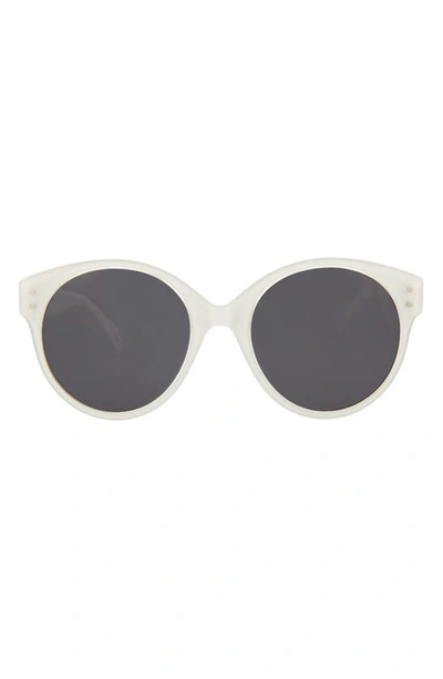 Shop Alaïa 54mm Round Sunglasses In White Grey