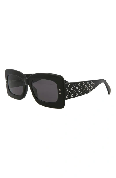 Shop Alaïa 51mm Rectangular Sunglasses In Black Grey
