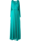 Msgm Draped Evening Dress In Blue