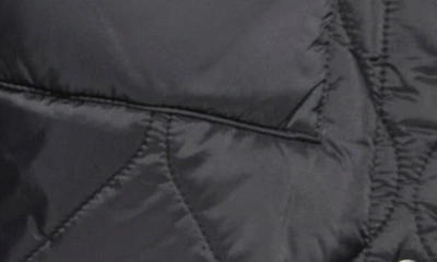 Calvin Klein Water Resistant Quilted Shirt Jacket In Black
