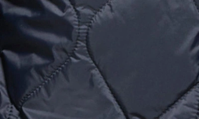 Calvin Klein Water Resistant Quilted Shirt Jacket In Navy