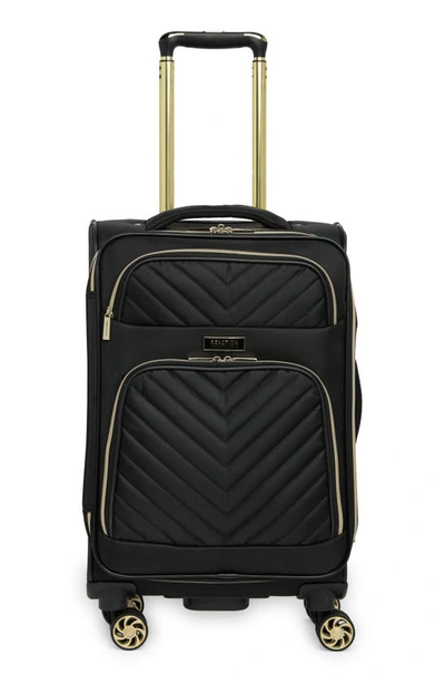 Shop Kenneth Cole Chelsea 20-inch Quilted Expandable Suitcase In Black