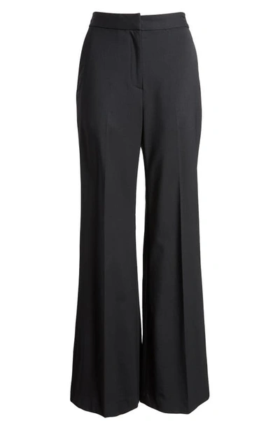 Shop Argent Stretch Wool Flare Trousers In Black