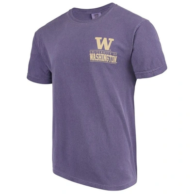 Shop Image One Purple Washington Huskies Comfort Colors Campus Icon T-shirt