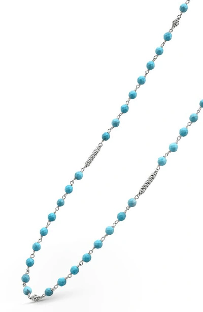 Shop Lagos Caviar Icon Turquoise Bead Dual Layer Necklace