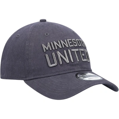 NEW ERA NEW ERA GRAPHITE MINNESOTA UNITED FC TEAM NAME 9TWENTY ADJUSTABLE HAT 