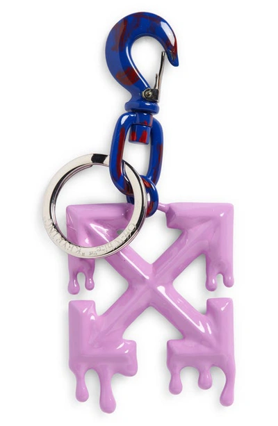 Pink and White Off White keychain