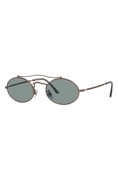 Shop Armani Exchange 51mm Oval Sunglasses In Matte Bronze