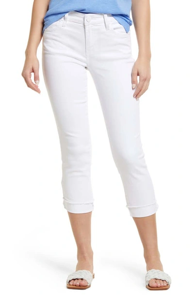 Shop Kut From The Kloth Amy Fray Hem Crop Skinny Jeans In Optic White