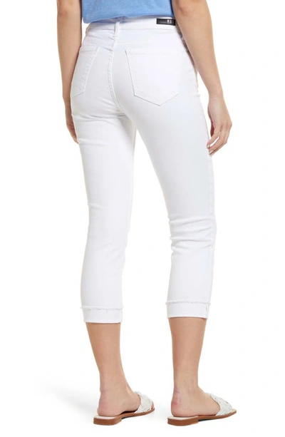 Shop Kut From The Kloth Amy Fray Hem Crop Skinny Jeans In Optic White