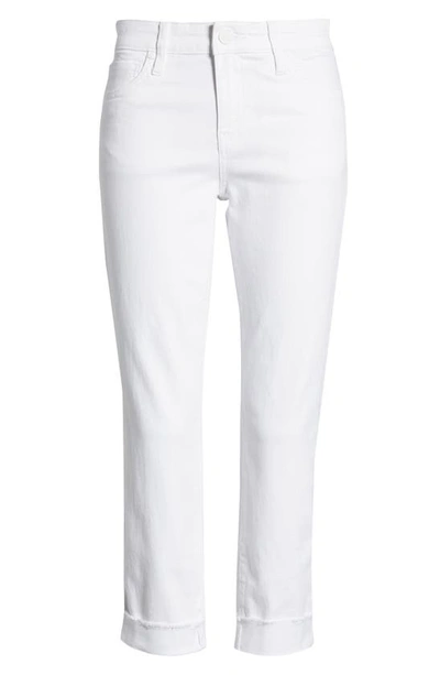 Shop Kut From The Kloth Amy Fray Hem Crop Skinny Jeans In Optic White