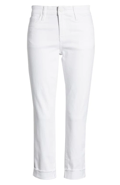Kut From The Kloth Amy Fray Hem Crop Skinny Jeans In Optic White