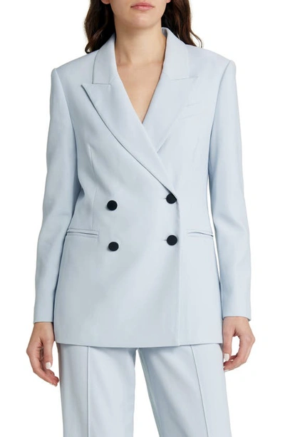 Shop Ted Baker Hildia Longline Jacket In Baby Blue