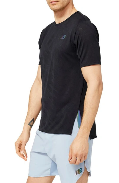 New Balance Q Speed Icex Jacquard T-shirt In Black