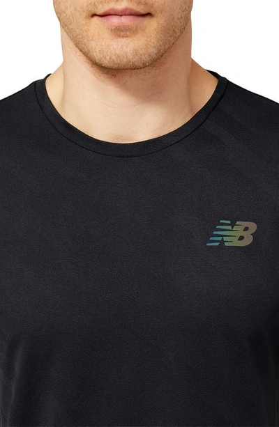 New Balance Q Speed Icex Jacquard T-shirt In Black