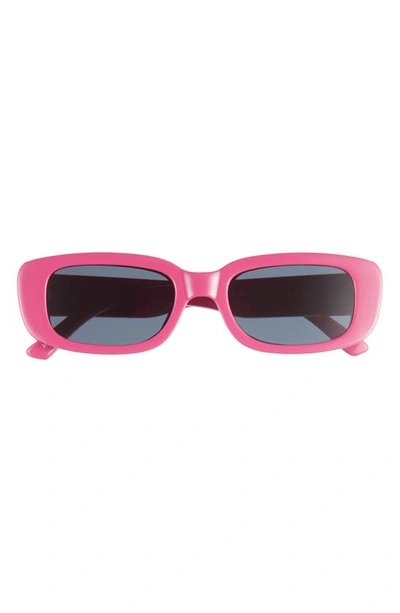 Shop Aire Ceres 51mm Rectangular Sunglasses In Pink / Smoke Mono