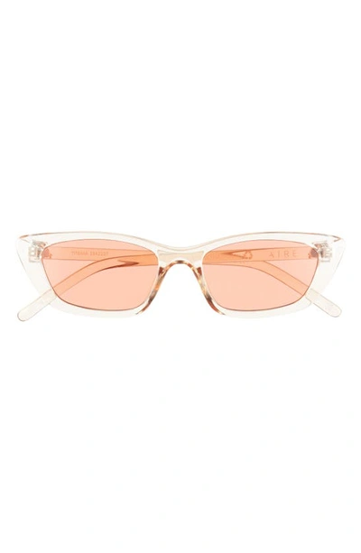 Shop Aire Titania 51mm Cat Eye Sunglasses In Clear / Cinnamon Tint