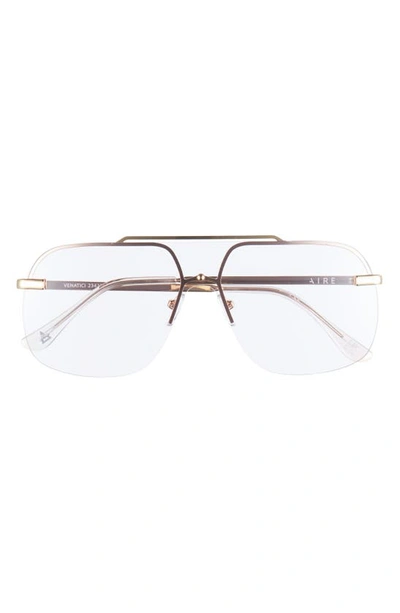 Shop Aire Venatici 137mm Aviator Sunglasses In Gold / Lilac Tint