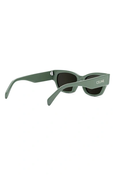 Shop Celine Monochroms 54mm Cat Eye Sunglasses In Light Green/ Other / Smoke