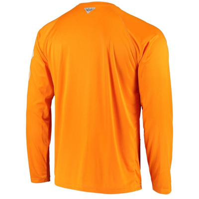 Shop Columbia Tennessee Orange Tennessee Volunteers Terminal Tackle Omni-shade Raglan Long Sleeve T-shirt