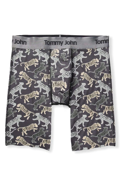 Shop Tommy John Second Skin 8-inch Boxer Briefs In Asphalt Big Cat