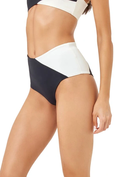 Shop L*space High Tide Classic Bikini Bottoms In Black/ Cream