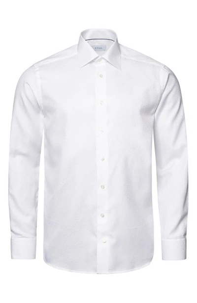 Shop Eton Contemporary Fit Geometric Jacquard Dress Shirt In White