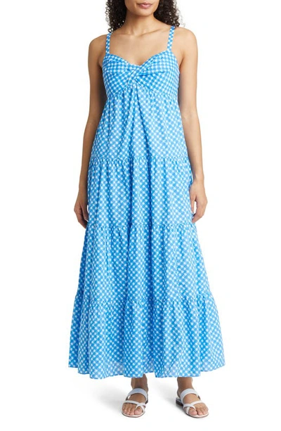 Shop Lilly Pulitzer Shylee Maxi Dress In Boca Blue Double Checking