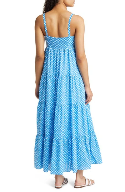 Shop Lilly Pulitzer Shylee Maxi Dress In Boca Blue Double Checking