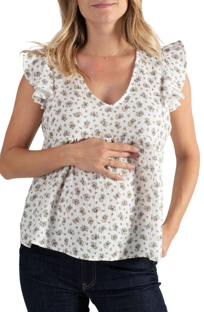 Shop Cache Coeur Suzanne Maternity/nursing Top In Flowers