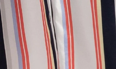 Cache Coeur Normandie Stripe Maternity/nursing Shirtdress In Red Marine