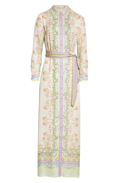 Shop Alice And Olivia Chassidy Maxi Shirtdress In Floral Fest
