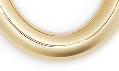 Shop Roberto Coin Oval Hoop Earrings In Yellow