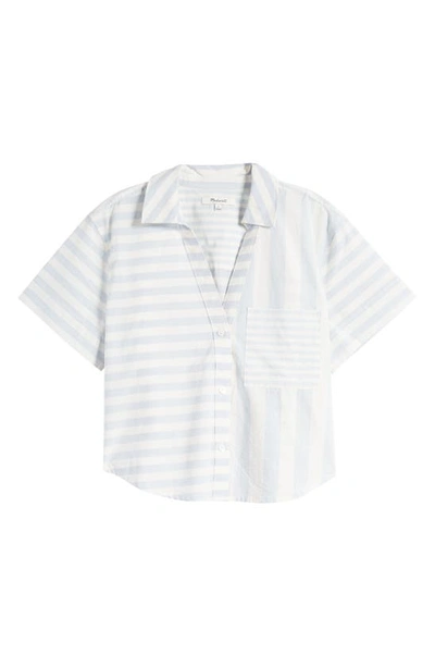 Madewell Short Sleeve Button-up Shirt In Weathered Sky