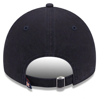 Shop New Era Navy Houston Astros Leaves 9twenty Adjustable Hat