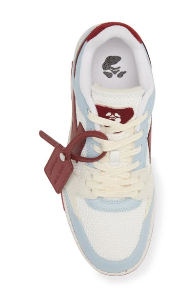 Shop Off-white Out Of Office Slim Low Top Sneaker In Light Blue Burgundy