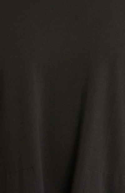Shop Eileen Fisher Dolman Sleeve Organic Pima Cotton Blend T-shirt Dress In Black