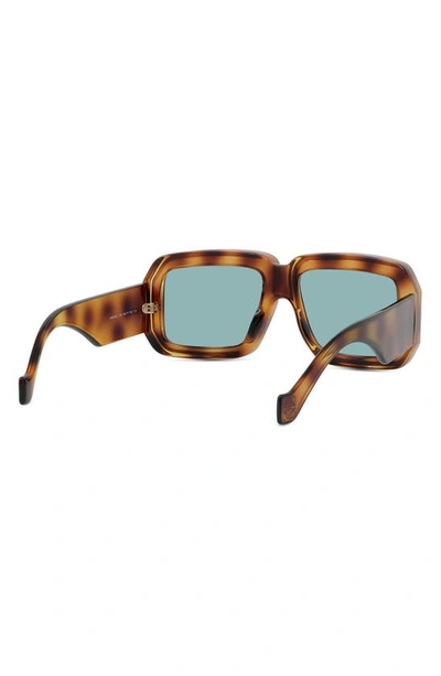 Shop Loewe X Paula's Ibiza Dive In Mask 56mm Square Sunglasses In Blonde Havana / Blue