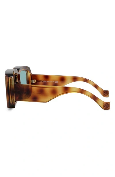 Shop Loewe X Paula's Ibiza Dive In Mask 56mm Square Sunglasses In Blonde Havana / Blue