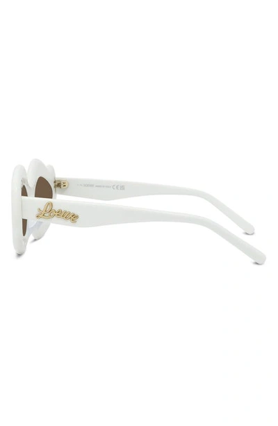 Shop Loewe X Paula's Ibiza 52mm Geometric Sunglasses In White / Brown